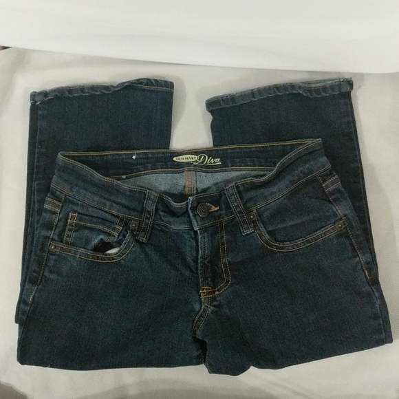 Old Navy The Diva Straight Leg Dark Wash Jeans- size 00 - Picture 1 of 4